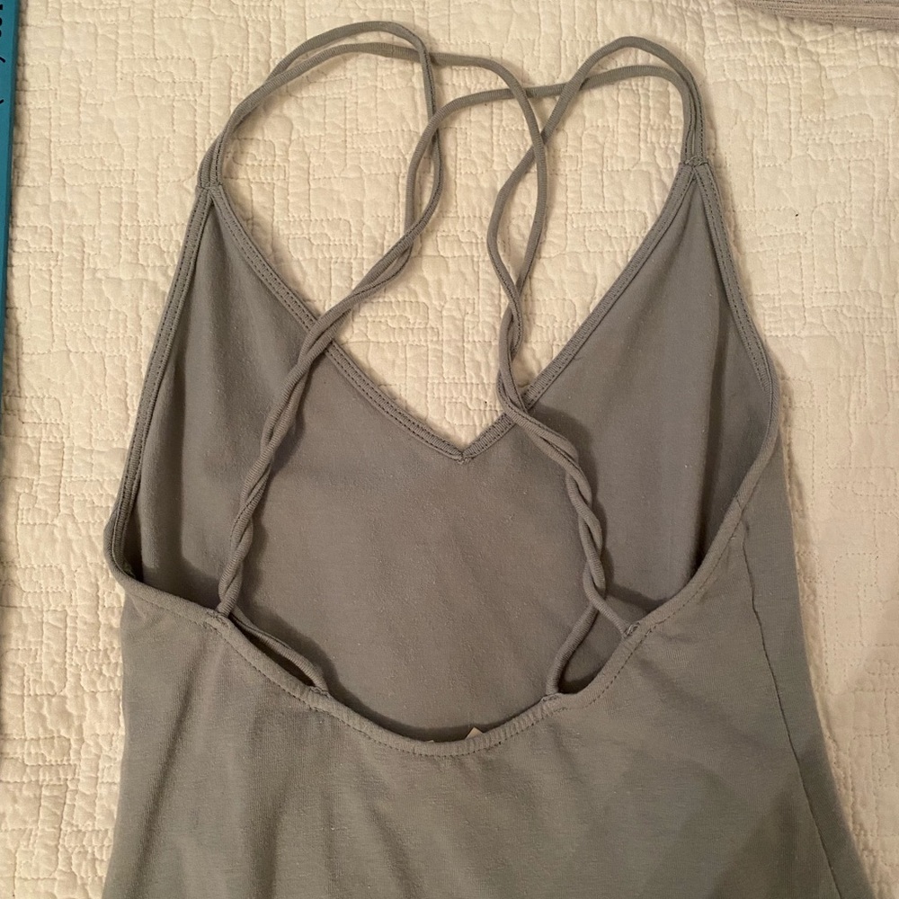 LA hearts XS blue gray bodysuit